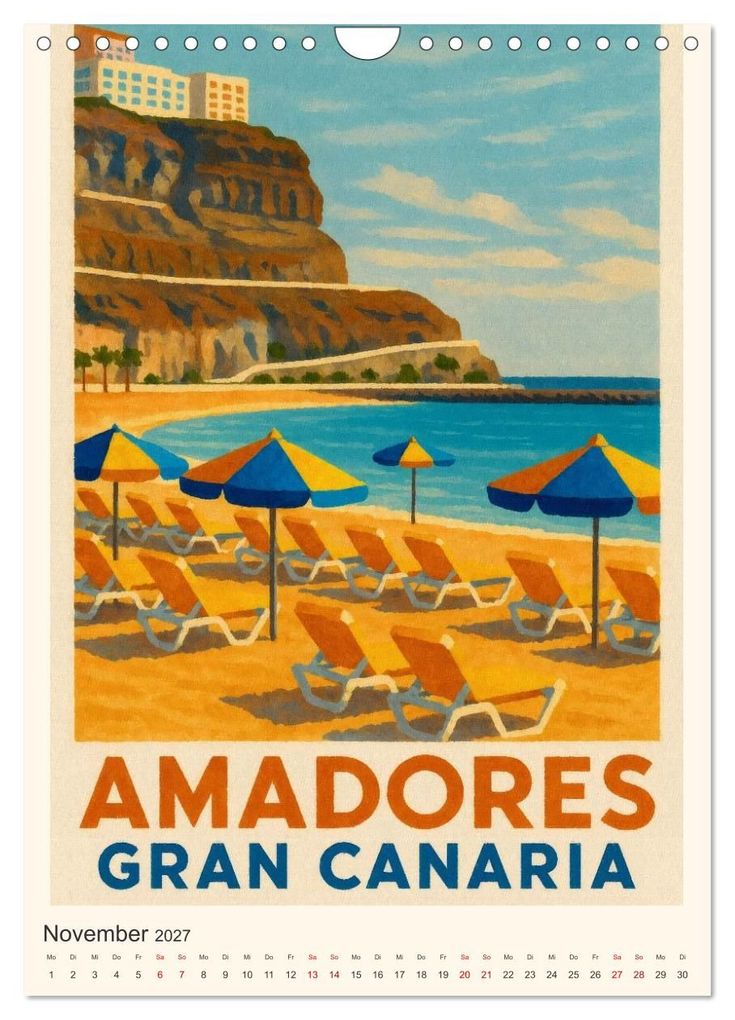 Weitere Ansicht: City Poster Gran Canaria (Wandkalender 2027 DIN A4 hoch), CALVENDO Monatskalender | Sabine Wagner, Calvendo