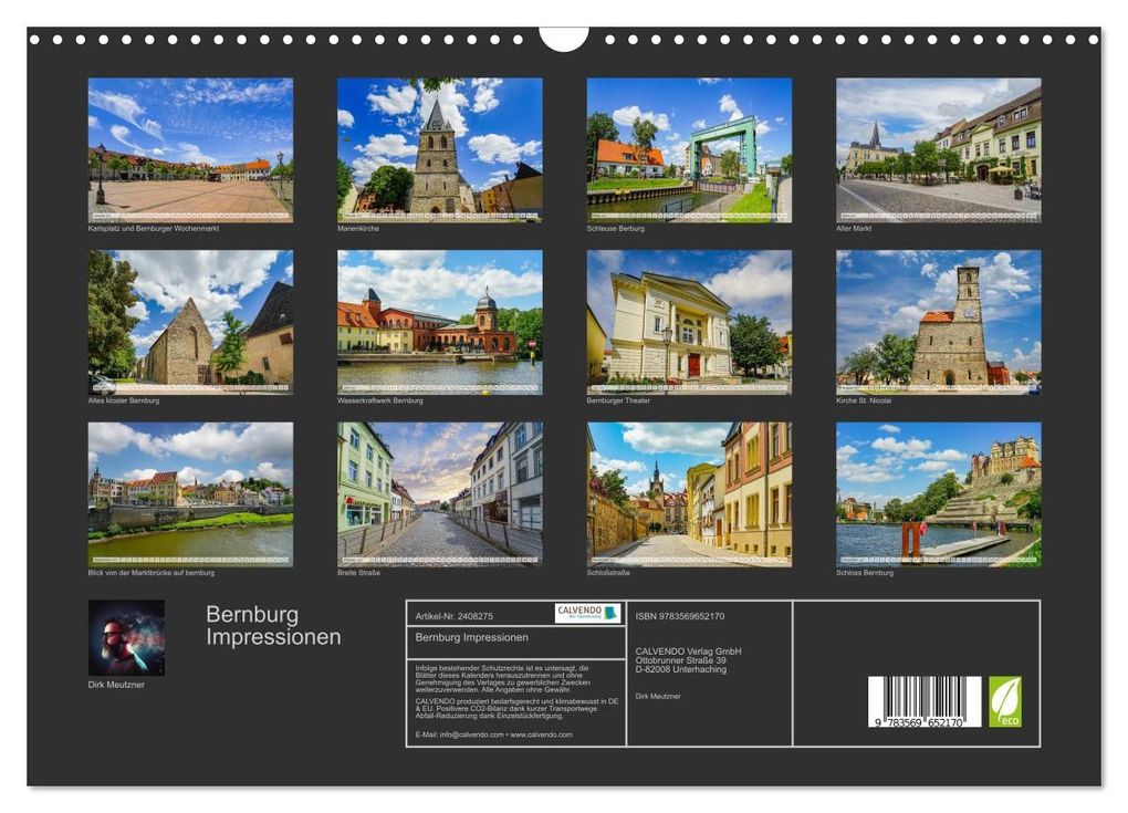 Weitere Ansicht: Bernburg Impressionen (Wandkalender 2027 DIN A3 quer), CALVENDO Monatskalender | Dirk Meutzner, Calvendo