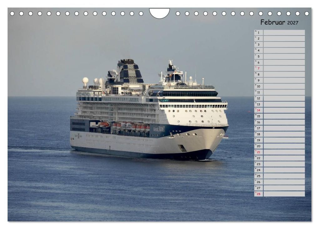 Weitere Ansicht: Riesen der Meere - Kreuzfahrtschiffe Geburtstagskalender (Wandkalender 2027 DIN A4 quer), CALVENDO Monatskalender | Frank Gayde, Calvendo