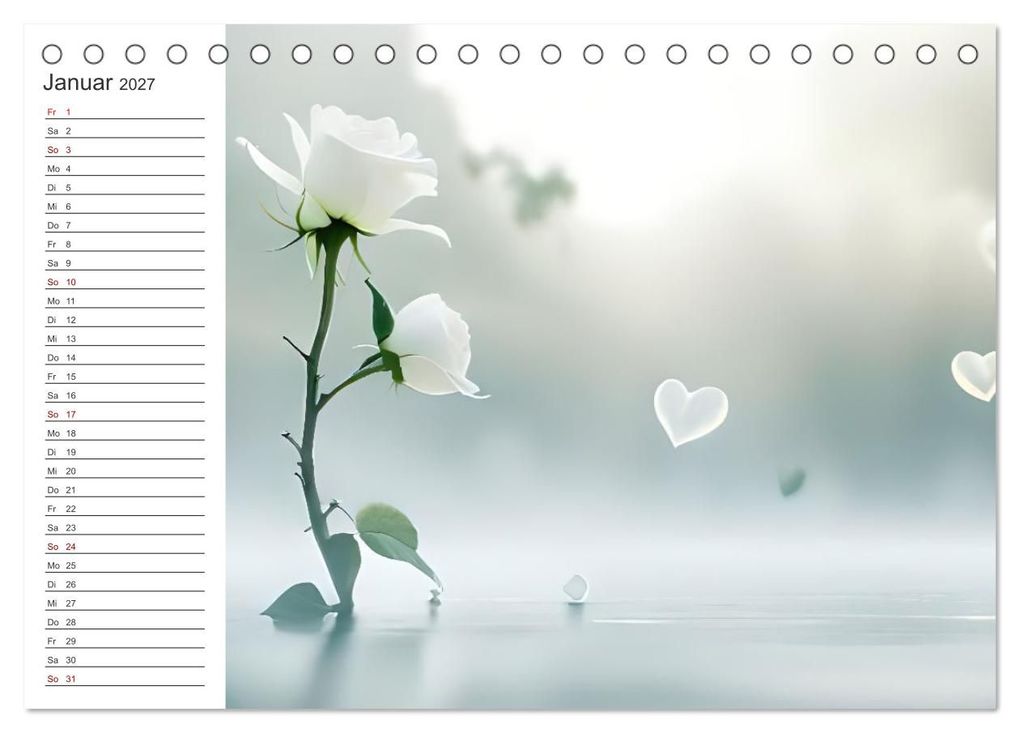 Weitere Ansicht: Romantischer Terminkalender (Tischkalender 2027 DIN A5 quer), CALVENDO Monatskalender | Ursula Di Chito, Calvendo