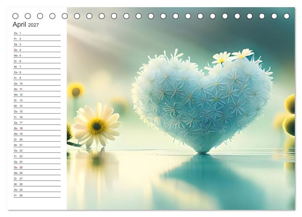 Weitere Ansicht: Romantischer Terminkalender (Tischkalender 2027 DIN A5 quer), CALVENDO Monatskalender | Ursula Di Chito, Calvendo