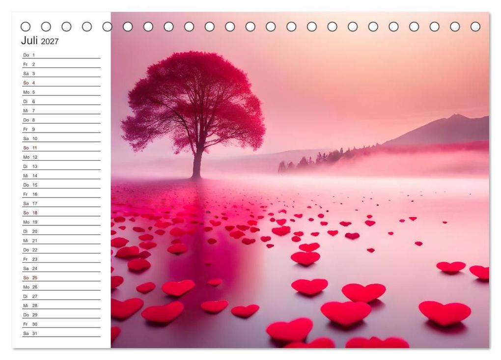 Weitere Ansicht: Romantischer Terminkalender (Tischkalender 2027 DIN A5 quer), CALVENDO Monatskalender | Ursula Di Chito, Calvendo