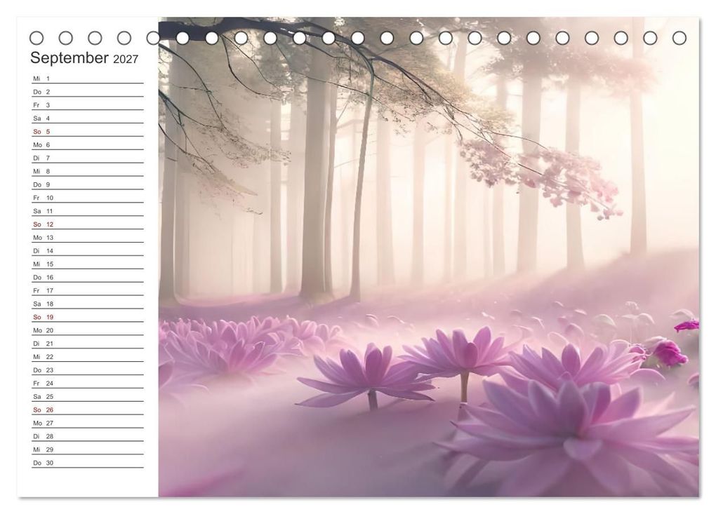 Weitere Ansicht: Romantischer Terminkalender (Tischkalender 2027 DIN A5 quer), CALVENDO Monatskalender | Ursula Di Chito, Calvendo