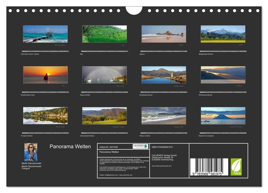 Weitere Ansicht: Panorama Welten (Wandkalender 2027 DIN A4 quer), CALVENDO Monatskalender | Martin Rauchenwald, Calvendo