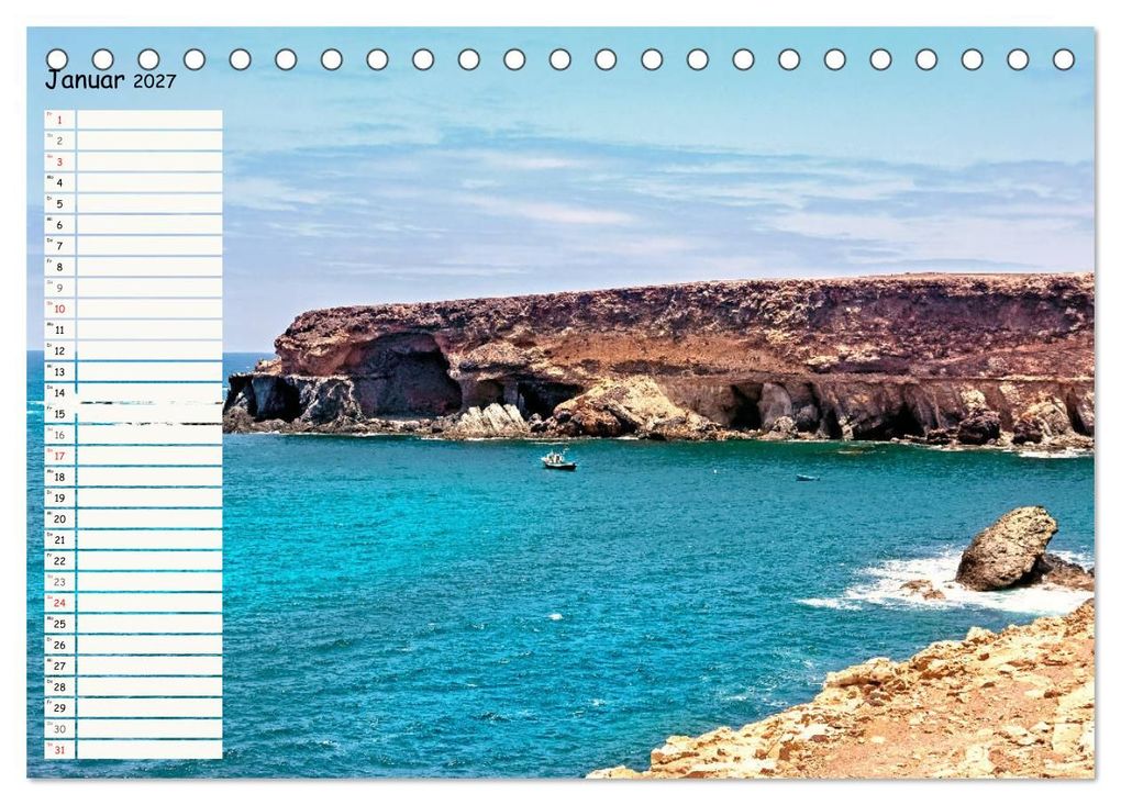 Weitere Ansicht: FUERTEVENTURA Geburtstagskalender mit Planerfunktion (Tischkalender 2027 DIN A5 quer), CALVENDO Monatskalender | Andrea Dreegmeyer, Calvendo
