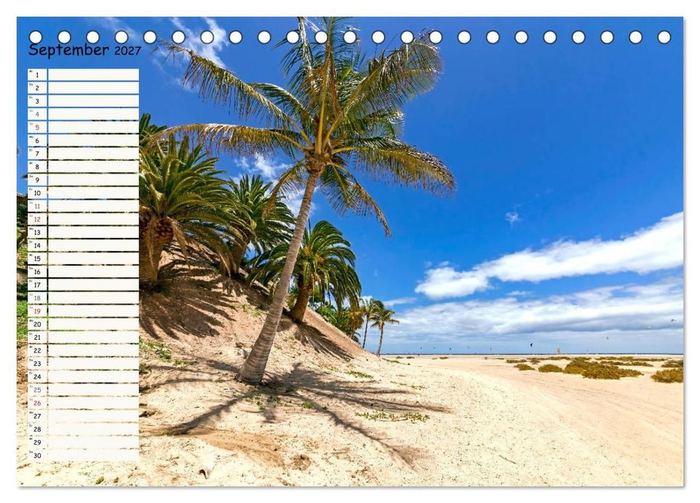 Weitere Ansicht: FUERTEVENTURA Geburtstagskalender mit Planerfunktion (Tischkalender 2027 DIN A5 quer), CALVENDO Monatskalender | Andrea Dreegmeyer, Calvendo