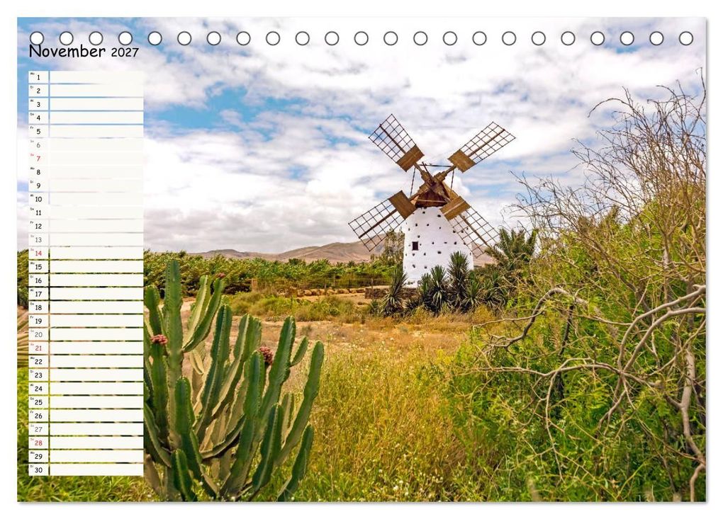 Weitere Ansicht: FUERTEVENTURA Geburtstagskalender mit Planerfunktion (Tischkalender 2027 DIN A5 quer), CALVENDO Monatskalender | Andrea Dreegmeyer, Calvendo