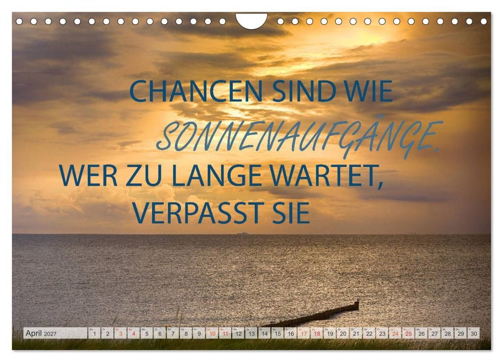 Weitere Ansicht: Motivation und Meer (Wandkalender 2027 DIN A4 quer), CALVENDO Monatskalender | Dirk Meutzner, Calvendo