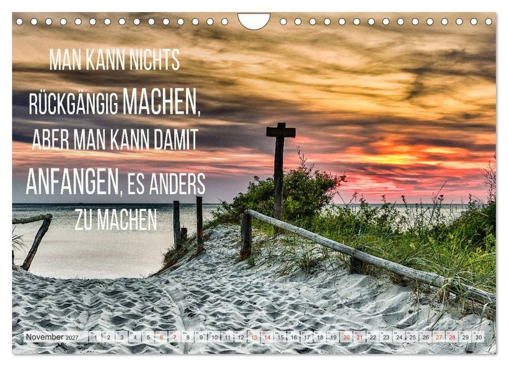 Weitere Ansicht: Motivation und Meer (Wandkalender 2027 DIN A4 quer), CALVENDO Monatskalender | Dirk Meutzner, Calvendo