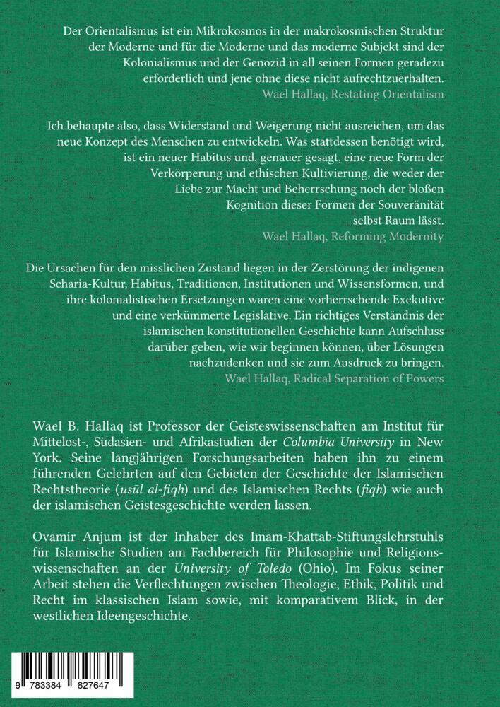 Weitere Ansicht: Von der Kritik des Orientalismus zur Ethik des neuen Menschen | Wael Hallaq, Ovamir Anjum