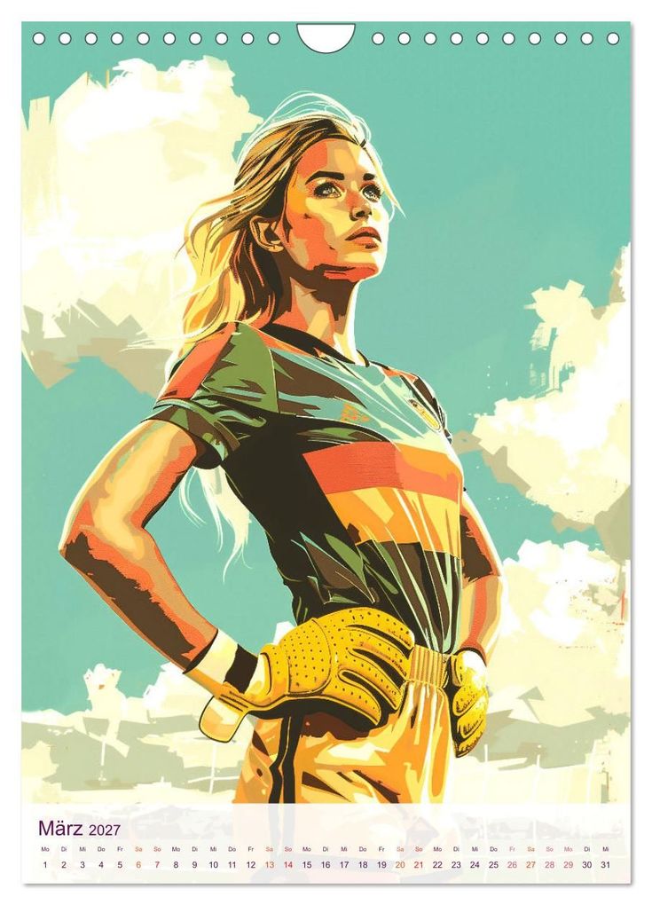 Weitere Ansicht: Frauenfußball - Old School Poster Style (Wandkalender 2027 DIN A4 hoch), CALVENDO Monatskalender | Val Thoermer, Calvendo