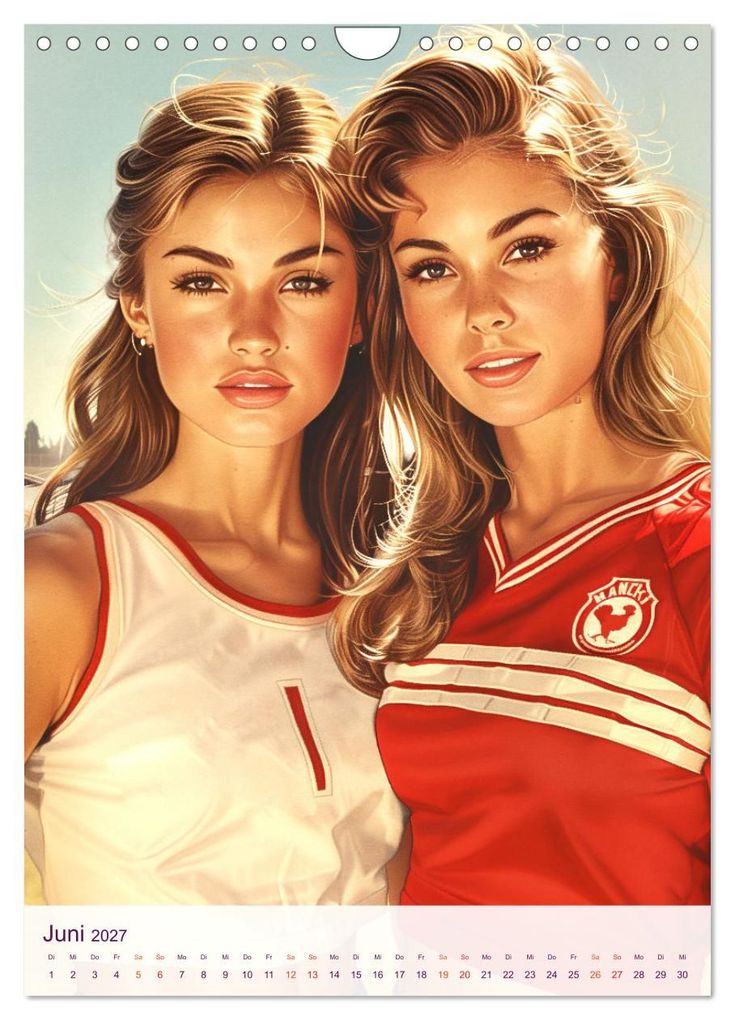 Weitere Ansicht: Frauenfußball - Old School Poster Style (Wandkalender 2027 DIN A4 hoch), CALVENDO Monatskalender | Val Thoermer, Calvendo