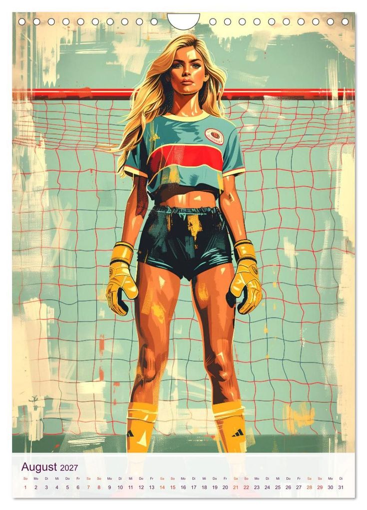 Weitere Ansicht: Frauenfußball - Old School Poster Style (Wandkalender 2027 DIN A4 hoch), CALVENDO Monatskalender | Val Thoermer, Calvendo