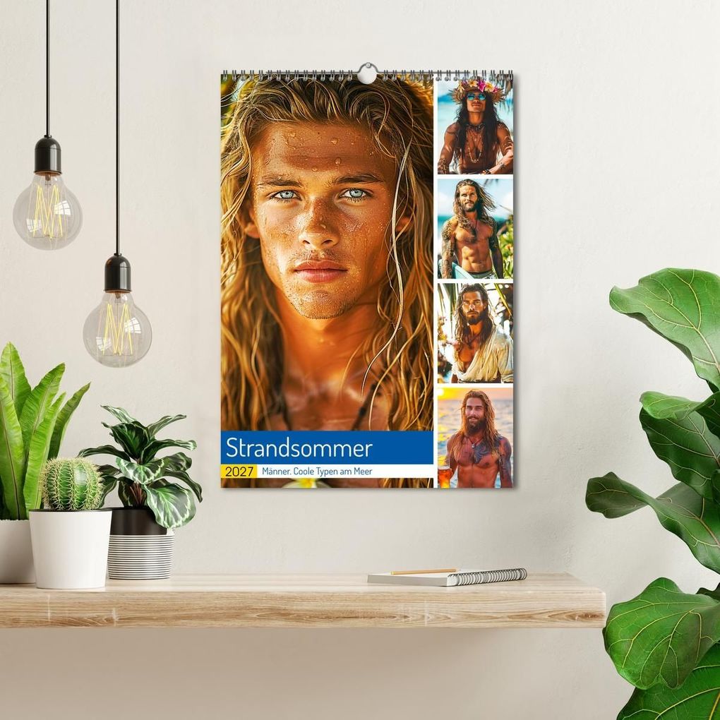Weitere Ansicht: Strandsommer. Männer. Coole Typen am Meer (Wandkalender 2027 DIN A3 hoch), CALVENDO Monatskalender | Rose Hurley, Calvendo