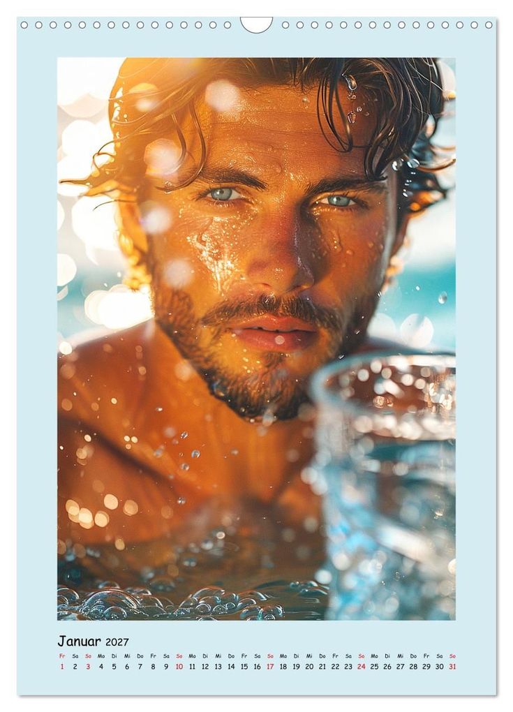 Weitere Ansicht: Strandsommer. Männer. Coole Typen am Meer (Wandkalender 2027 DIN A3 hoch), CALVENDO Monatskalender | Rose Hurley, Calvendo