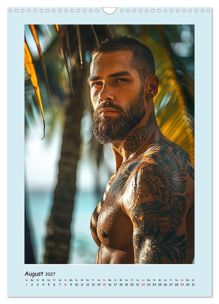 Weitere Ansicht: Strandsommer. Männer. Coole Typen am Meer (Wandkalender 2027 DIN A3 hoch), CALVENDO Monatskalender | Rose Hurley, Calvendo
