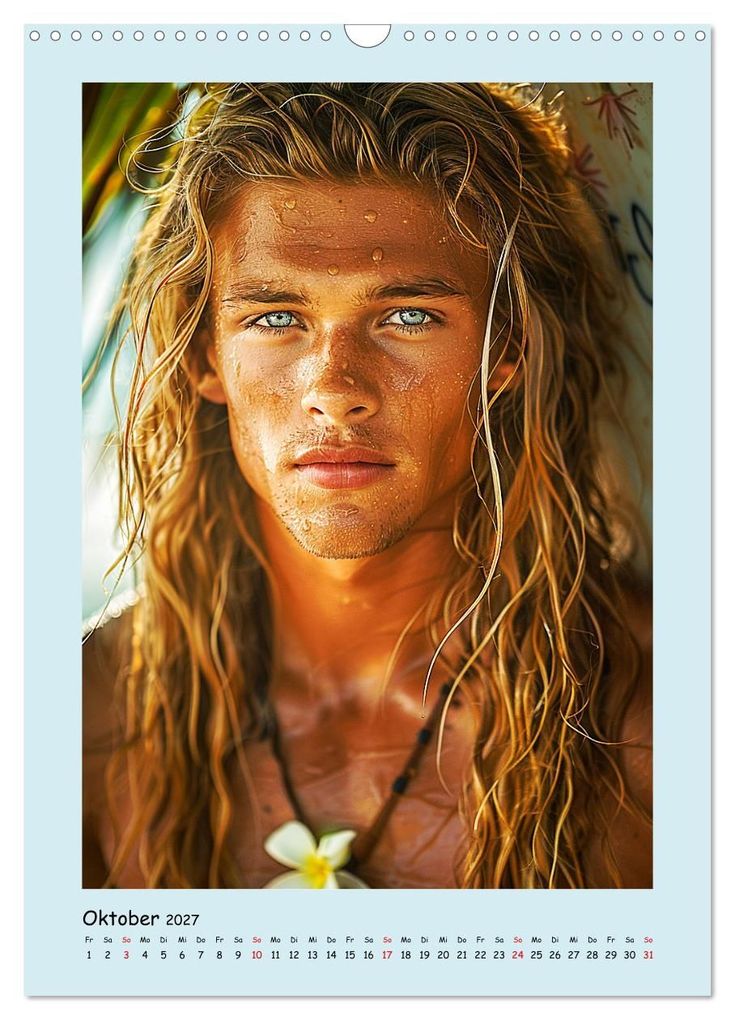 Weitere Ansicht: Strandsommer. Männer. Coole Typen am Meer (Wandkalender 2027 DIN A3 hoch), CALVENDO Monatskalender | Rose Hurley, Calvendo