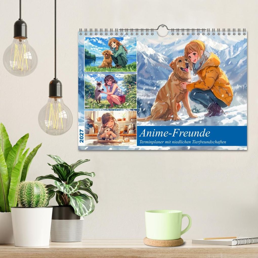 Weitere Ansicht: Anime-Freunde - Terminplaner mit niedlichen Tierfreundschaften (Wandkalender 2027 DIN A4 quer), CALVENDO Monatskalender | Anja Frost, Calvendo