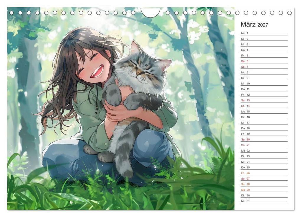 Weitere Ansicht: Anime-Freunde - Terminplaner mit niedlichen Tierfreundschaften (Wandkalender 2027 DIN A4 quer), CALVENDO Monatskalender | Anja Frost, Calvendo