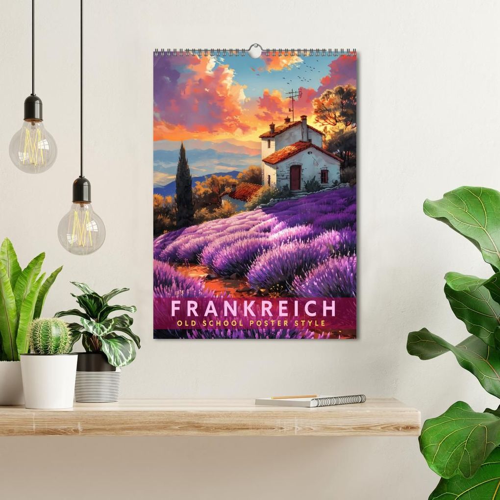 Weitere Ansicht: Frankreich - Old School Poster Style (Wandkalender 2027 DIN A3 hoch), CALVENDO Monatskalender | Val Thoermer, Calvendo
