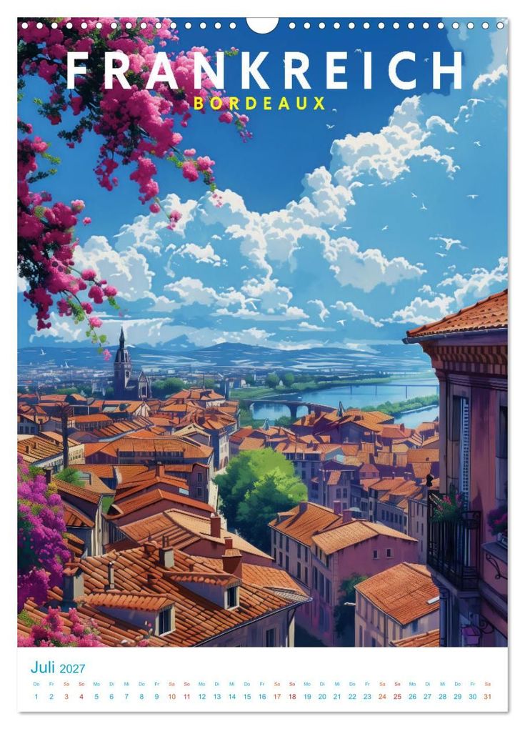 Weitere Ansicht: Frankreich - Old School Poster Style (Wandkalender 2027 DIN A3 hoch), CALVENDO Monatskalender | Val Thoermer, Calvendo