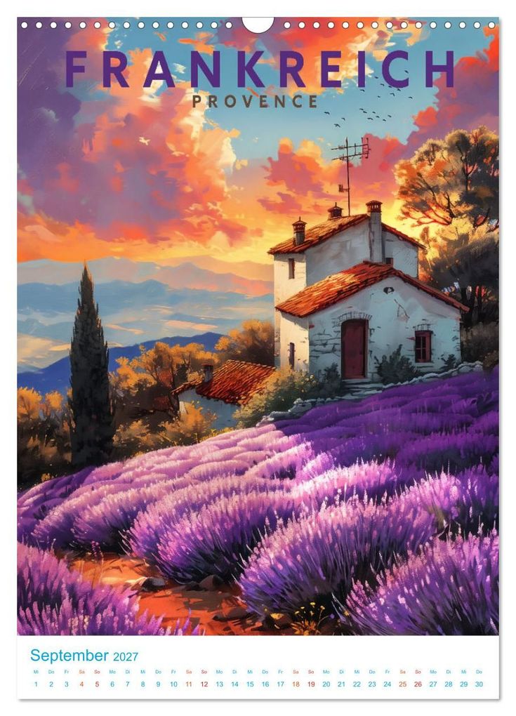Weitere Ansicht: Frankreich - Old School Poster Style (Wandkalender 2027 DIN A3 hoch), CALVENDO Monatskalender | Val Thoermer, Calvendo