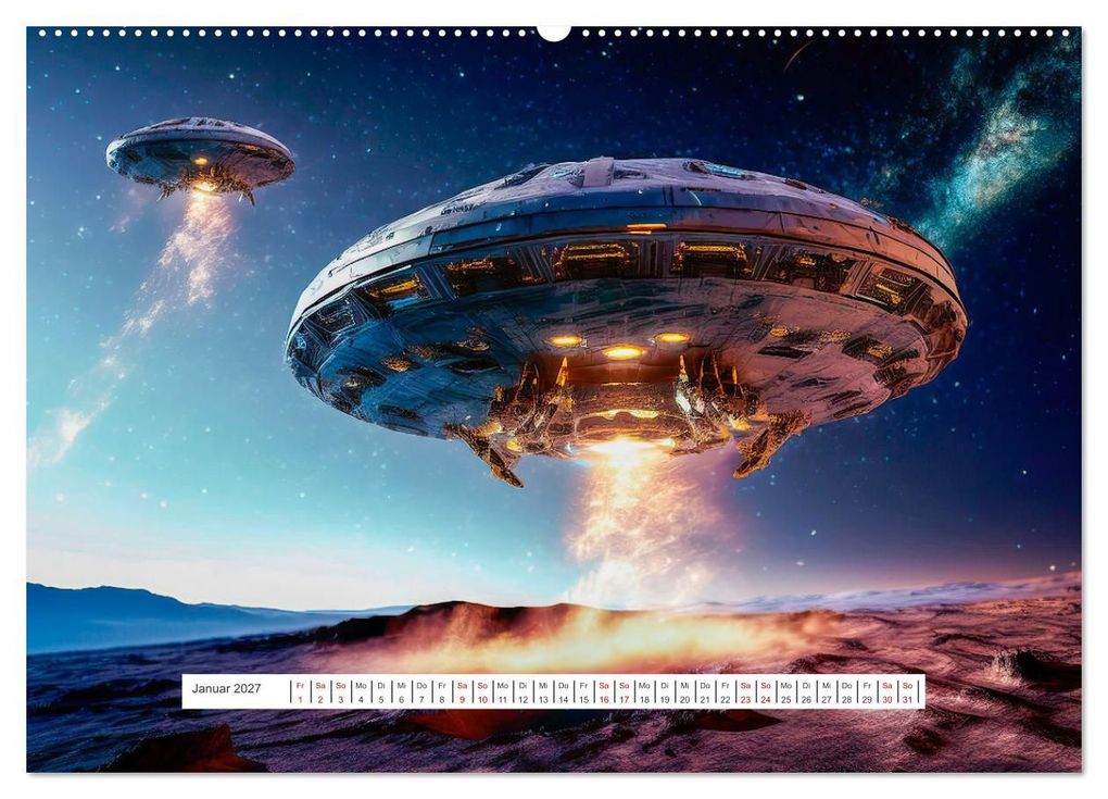 Weitere Ansicht: Fliegende Untertasse - Die große Fantasiereise (Wandkalender 2027 DIN A2 quer), CALVENDO Monatskalender | Alain Gaymard