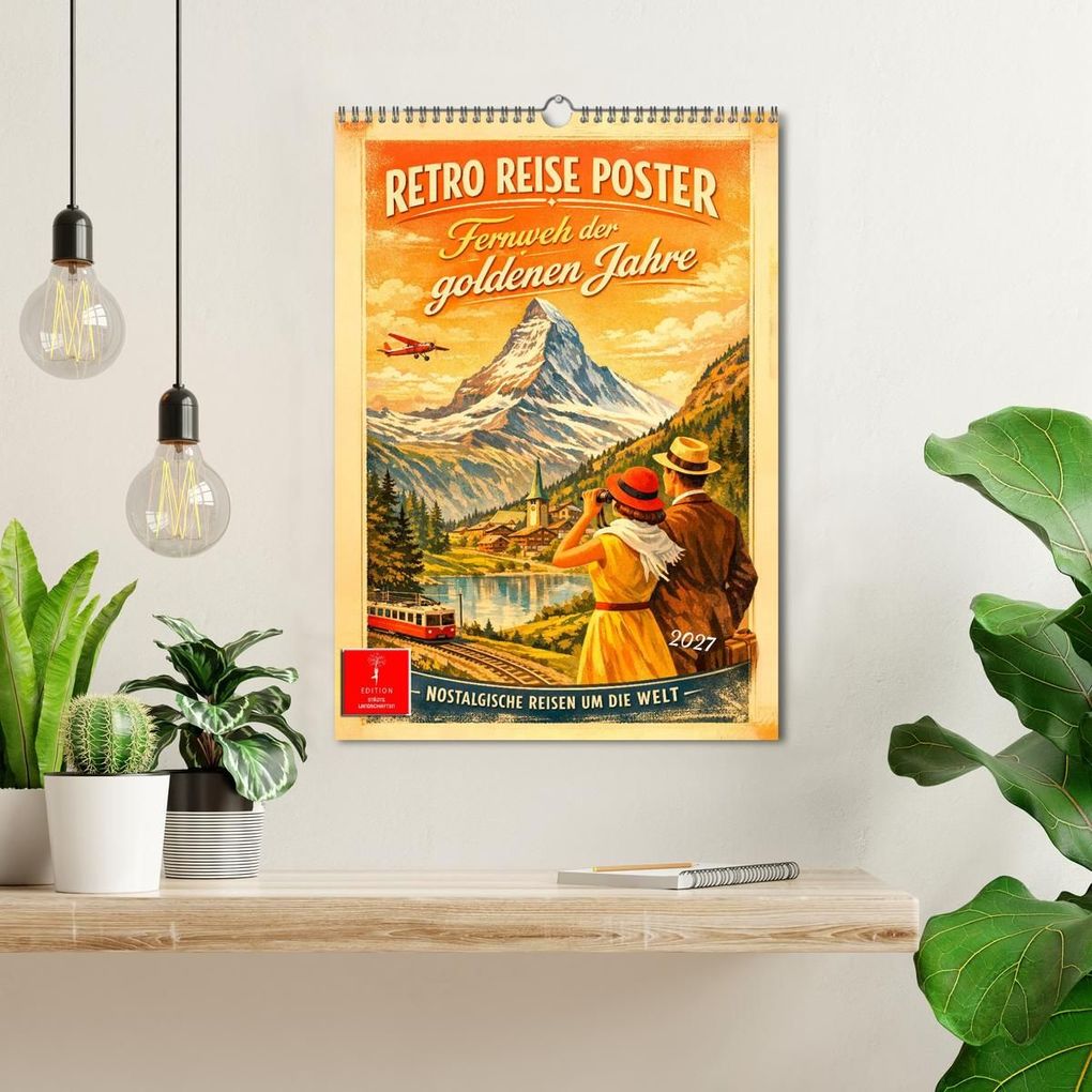 Weitere Ansicht: Retro Reise Poster - Fernweh der goldenen Jahre (Wandkalender 2027 DIN A3 hoch), CALVENDO Monatskalender | Meike und Peter Roder, Calvendo