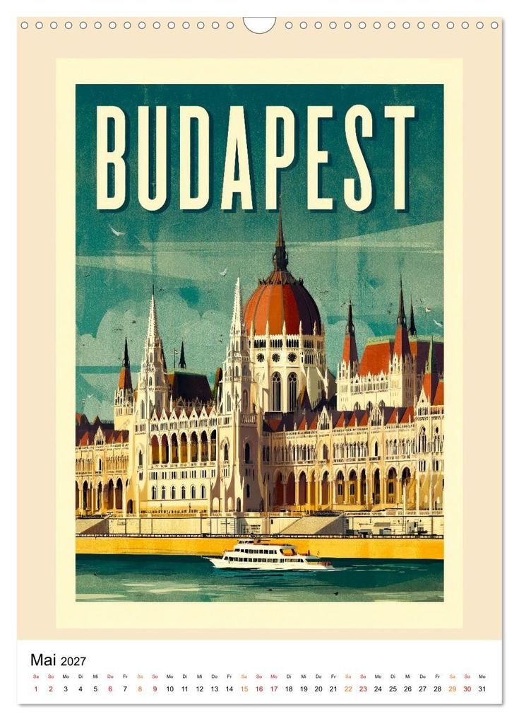 Weitere Ansicht: Retro Reise Poster - Fernweh der goldenen Jahre (Wandkalender 2027 DIN A3 hoch), CALVENDO Monatskalender | Meike und Peter Roder, Calvendo