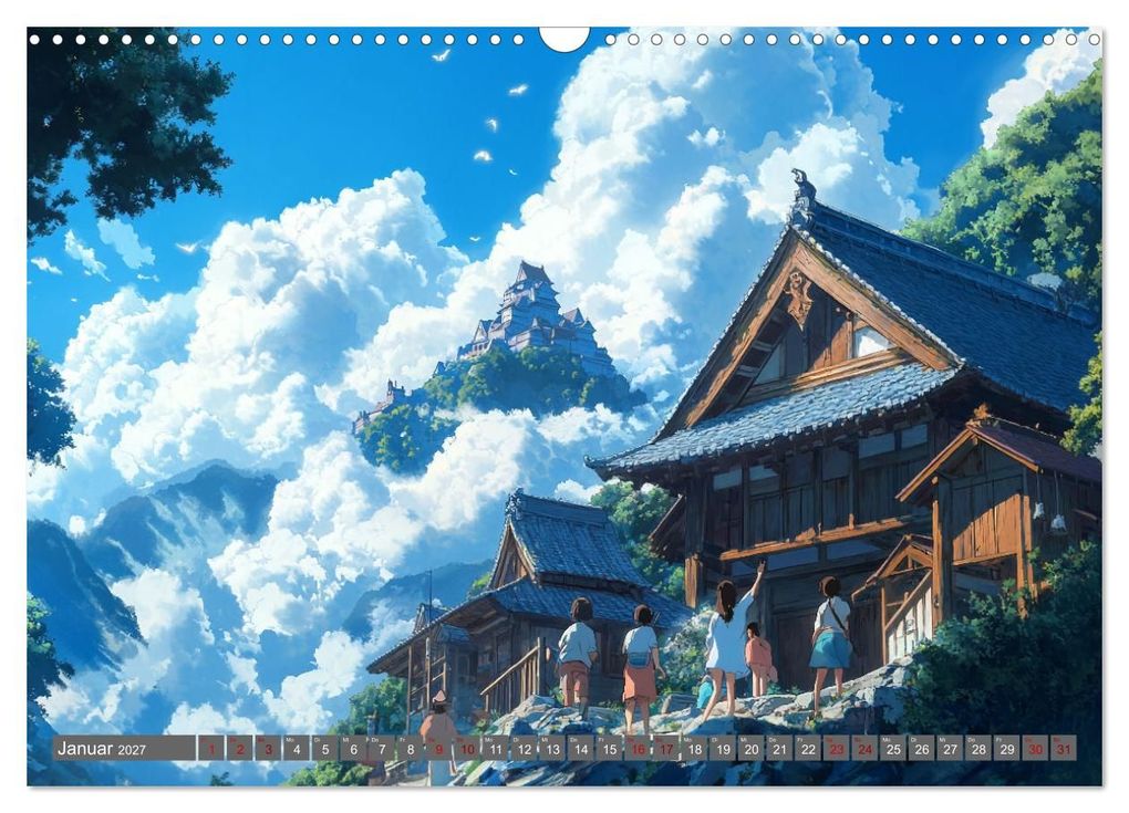 Weitere Ansicht: Spaziergang durch Anime Welten (Wandkalender 2027 DIN A3 quer), CALVENDO Monatskalender | Kerstin Waurick, Calvendo