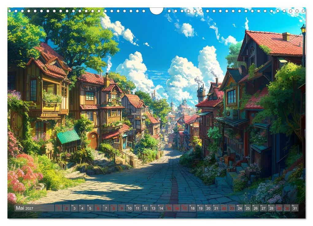 Weitere Ansicht: Spaziergang durch Anime Welten (Wandkalender 2027 DIN A3 quer), CALVENDO Monatskalender | Kerstin Waurick, Calvendo