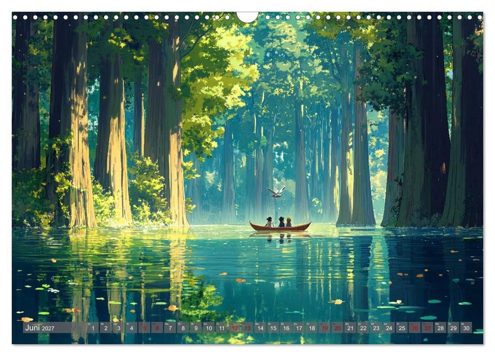 Weitere Ansicht: Spaziergang durch Anime Welten (Wandkalender 2027 DIN A3 quer), CALVENDO Monatskalender | Kerstin Waurick, Calvendo