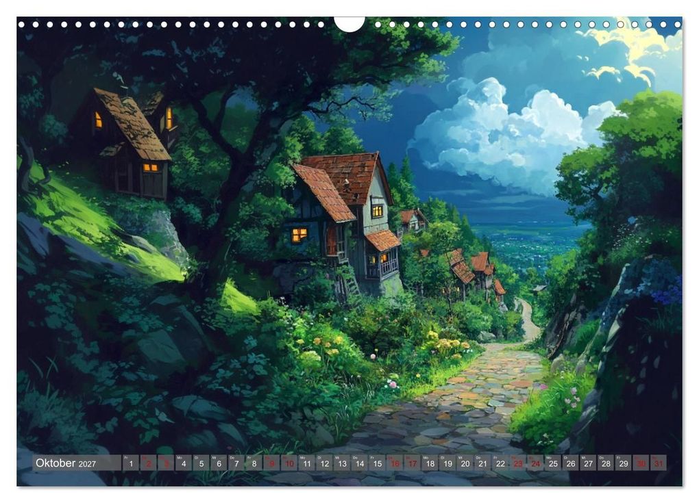 Weitere Ansicht: Spaziergang durch Anime Welten (Wandkalender 2027 DIN A3 quer), CALVENDO Monatskalender | Kerstin Waurick, Calvendo