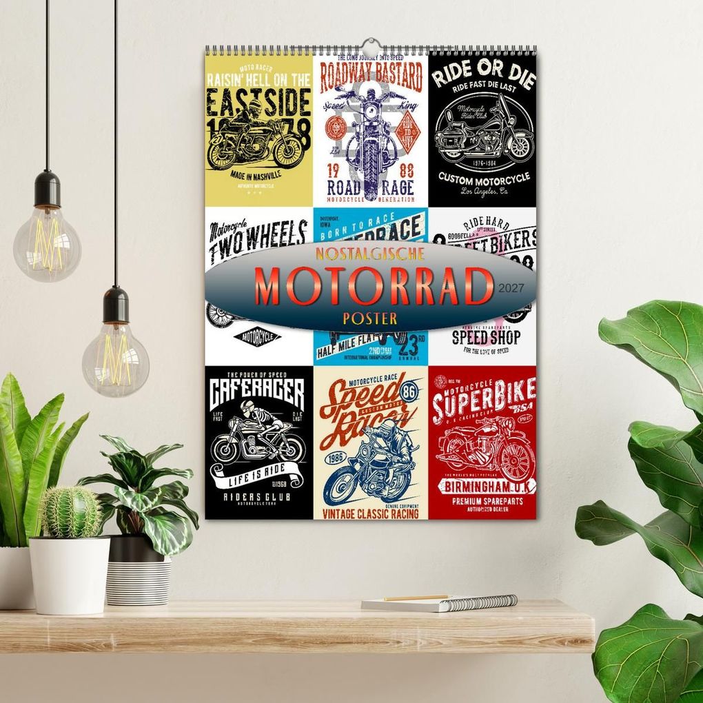 Weitere Ansicht: Motorrad - nostalgische Poster (Wandkalender 2027 DIN A2 hoch), CALVENDO Monatskalender | Peter Roder, Calvendo