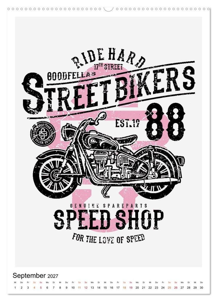 Weitere Ansicht: Motorrad - nostalgische Poster (Wandkalender 2027 DIN A2 hoch), CALVENDO Monatskalender | Peter Roder, Calvendo