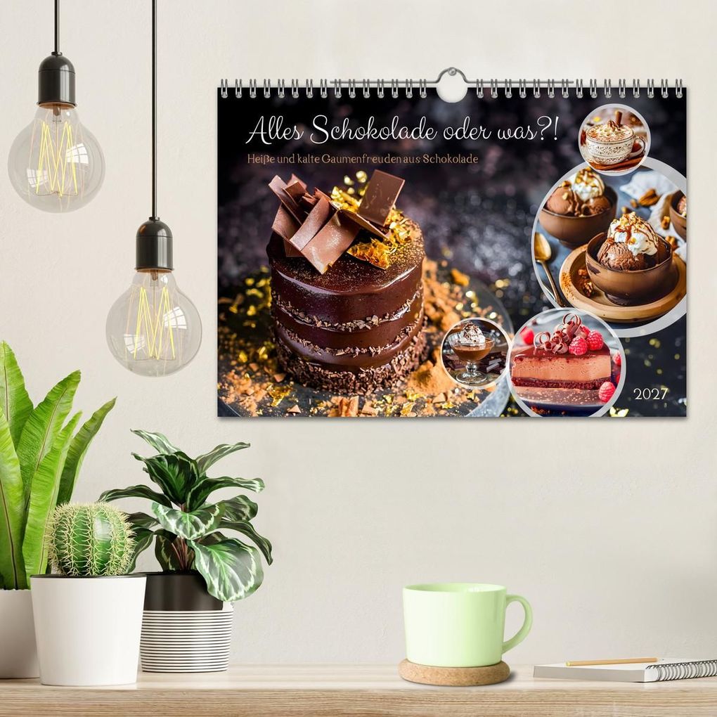 Weitere Ansicht: Alles Schokolade oder was?! - Heiße und kalte Gaumenfreuden aus Schokolade (Wandkalender 2027 DIN A4 quer), CALVENDO Monatskalender | Anja Frost, Calvendo