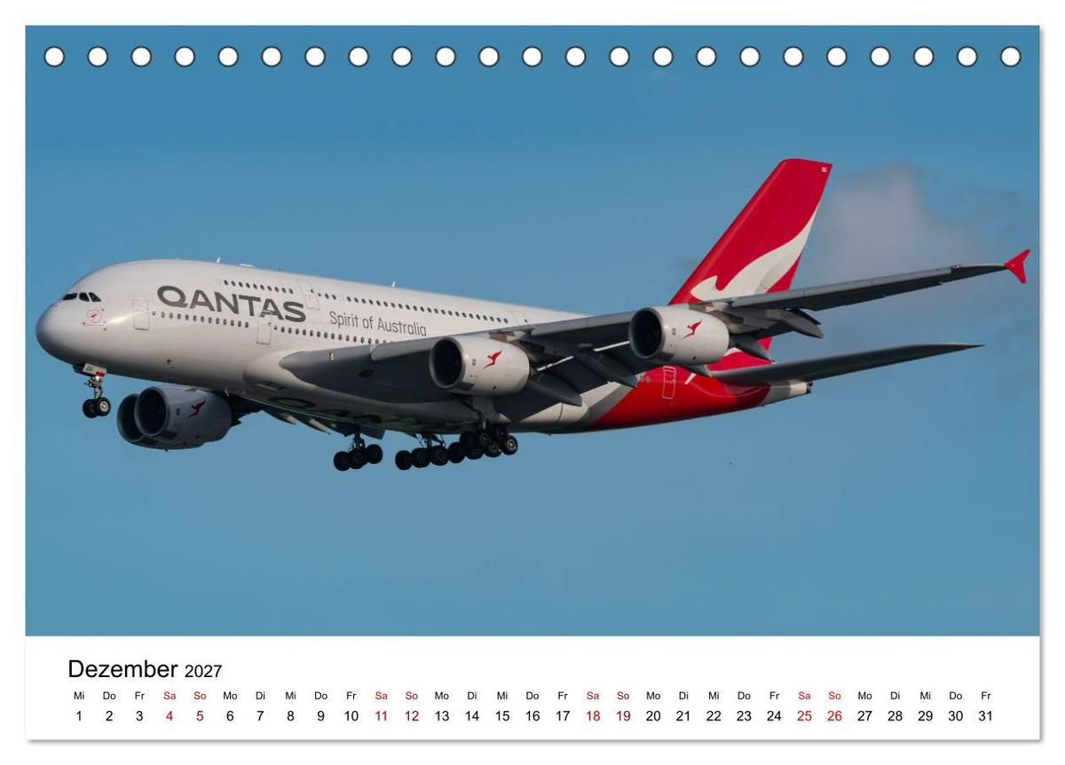 Weitere Ansicht: Flugzeuge von Airbus 2027 (Tischkalender 2027 DIN A5 quer), CALVENDO Monatskalender | Christoph Brunner, Calvendo