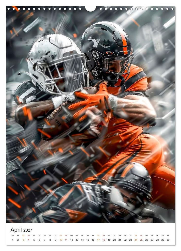 Weitere Ansicht: American Football - coole Männer (Wandkalender 2027 DIN A3 hoch), CALVENDO Monatskalender | Peter Roder, Calvendo