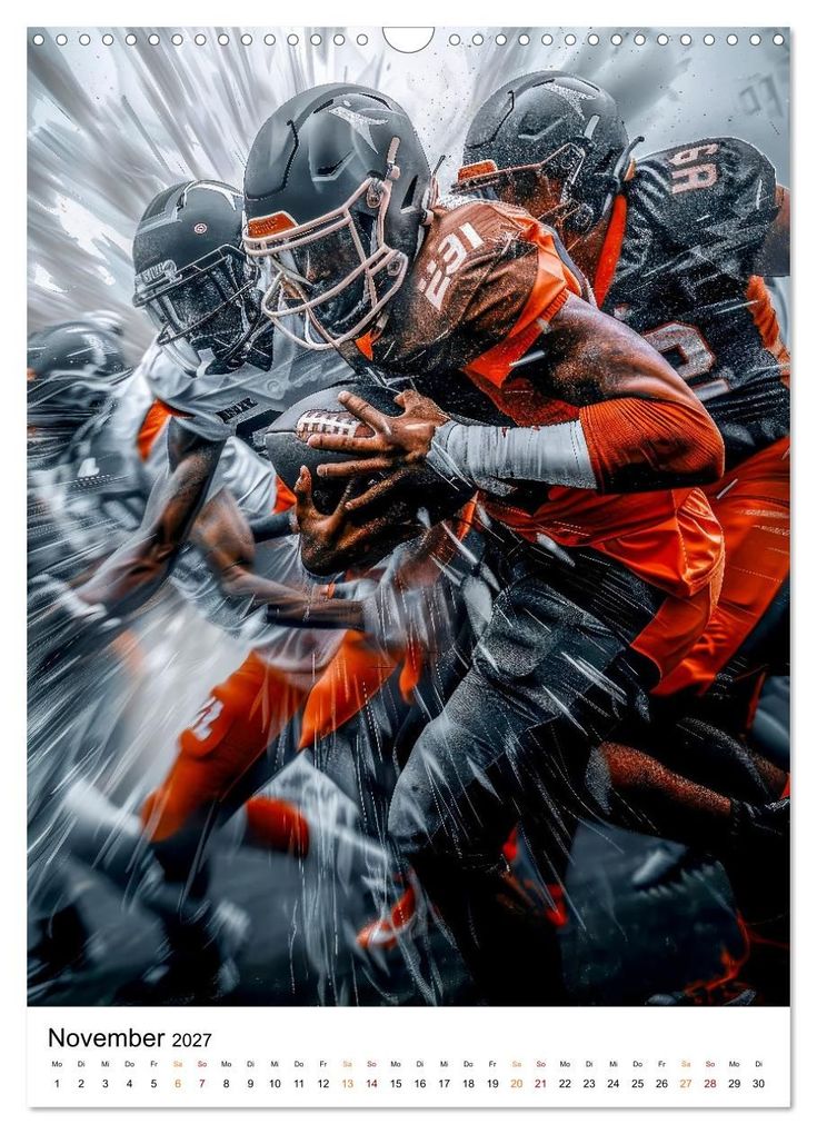 Weitere Ansicht: American Football - coole Männer (Wandkalender 2027 DIN A3 hoch), CALVENDO Monatskalender | Peter Roder, Calvendo