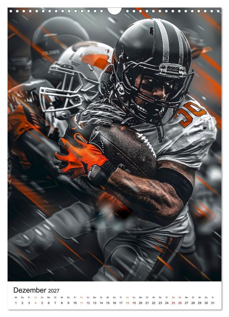 Weitere Ansicht: American Football - coole Männer (Wandkalender 2027 DIN A3 hoch), CALVENDO Monatskalender | Peter Roder, Calvendo