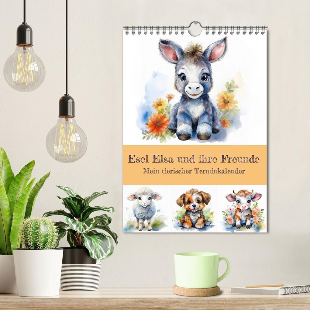 Weitere Ansicht: Esel Elsa und ihre Freunde - Mein tierischer Terminkalender (Wandkalender 2027 DIN A4 hoch), CALVENDO Monatskalender | Stephanie Kohrt, Calvendo
