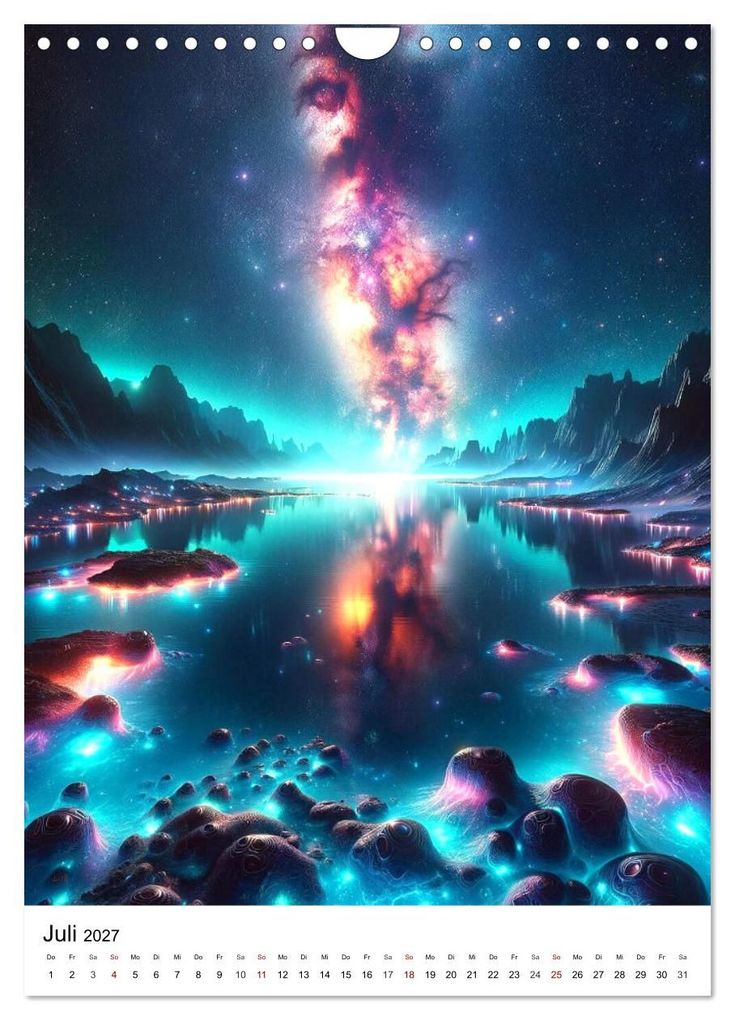 Weitere Ansicht: Astronomie Visionen - Ein von KI erschaffenes Panorama des Kosmos (Wandkalender 2027 DIN A4 hoch), CALVENDO Monatskalender | Marco Warstat, Calvendo