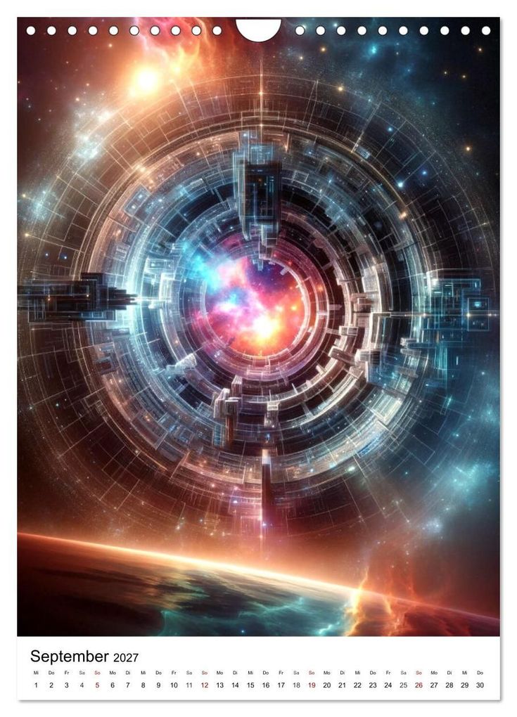 Weitere Ansicht: Astronomie Visionen - Ein von KI erschaffenes Panorama des Kosmos (Wandkalender 2027 DIN A4 hoch), CALVENDO Monatskalender | Marco Warstat, Calvendo