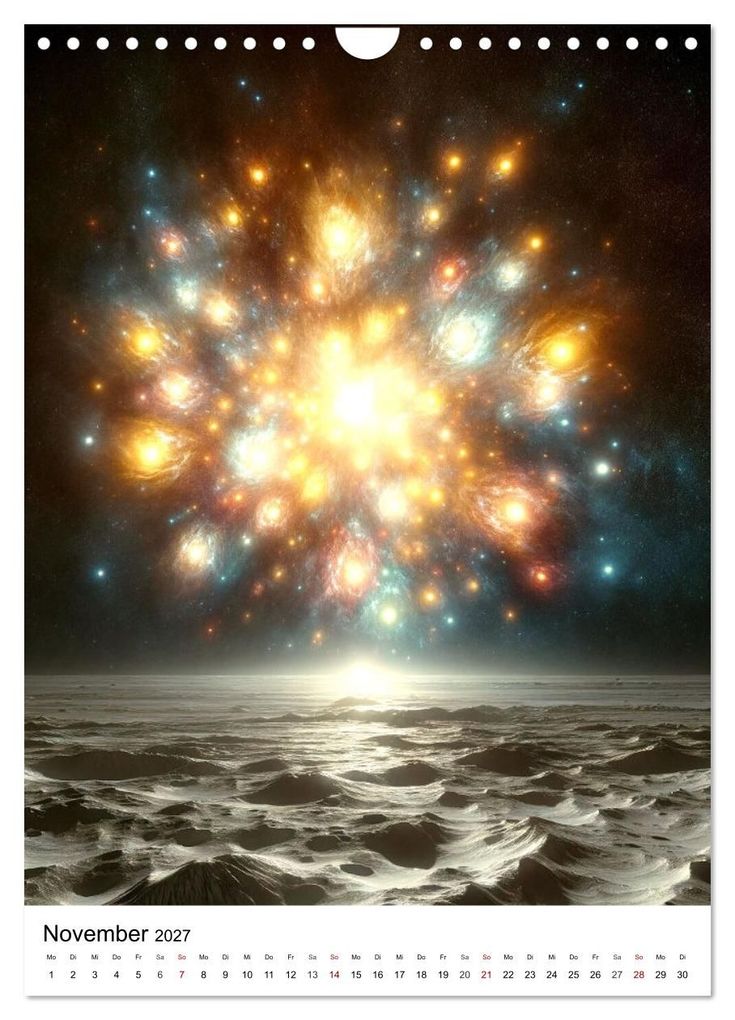 Weitere Ansicht: Astronomie Visionen - Ein von KI erschaffenes Panorama des Kosmos (Wandkalender 2027 DIN A4 hoch), CALVENDO Monatskalender | Marco Warstat, Calvendo