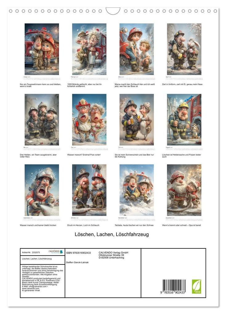 Weitere Ansicht: Löschen, Lachen, Löschfahrzeug (Wandkalender 2027 DIN A3 hoch), CALVENDO Monatskalender | Steffen Gierok-Latniak, Calvendo