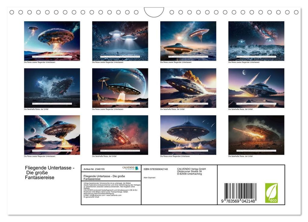 Weitere Ansicht: Fliegende Untertasse - Die große Fantasiereise (Wandkalender 2027 DIN A4 quer), CALVENDO Monatskalender | Alain Gaymard