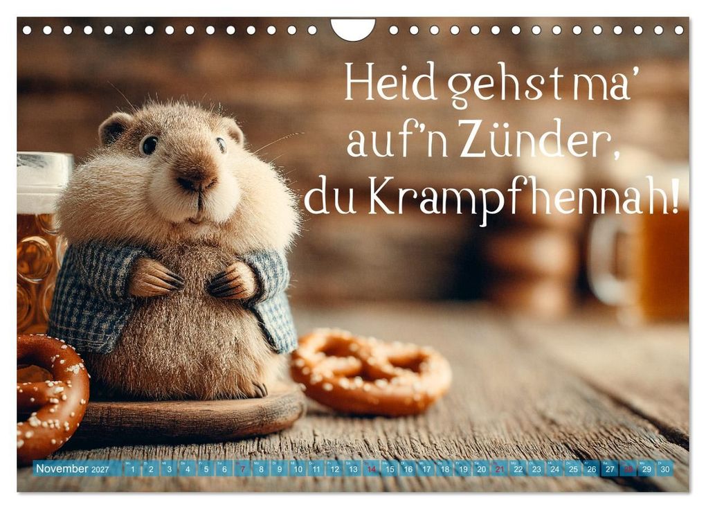 Weitere Ansicht: Bayrisch schimpfen - Mundart und Dialekt aus Bayern mit Schimpfwörtern (Wandkalender 2027 DIN A4 quer), CALVENDO Monatskalender | MB - Fotografie, Calvendo