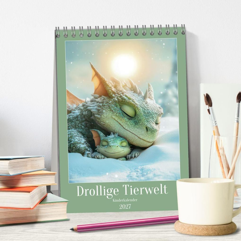Weitere Ansicht: Drollige Tierwelt - Kinderkalender (Tischkalender 2027 DIN A5 hoch), CALVENDO Monatskalender | Liselotte Brunner-Klaus, Calvendo