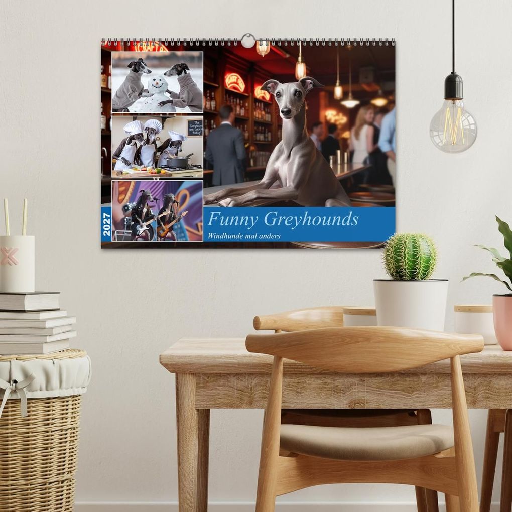 Weitere Ansicht: Funny Greyhounds - Windhunde mal anders (Wandkalender 2027 DIN A3 quer), CALVENDO Monatskalender | Markus Helfferich, Calvendo