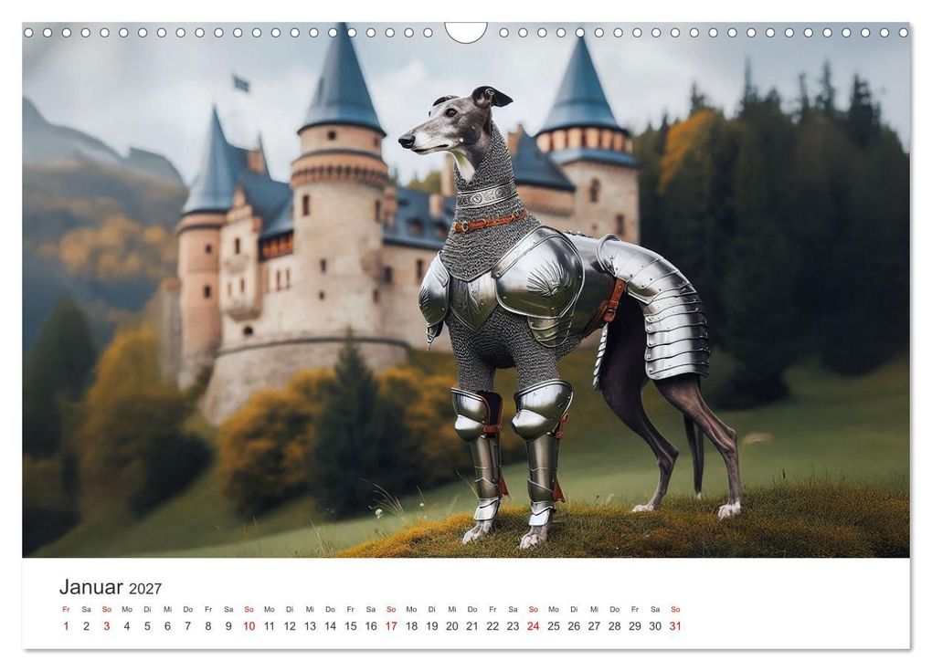Weitere Ansicht: Funny Greyhounds - Windhunde mal anders (Wandkalender 2027 DIN A3 quer), CALVENDO Monatskalender | Markus Helfferich, Calvendo